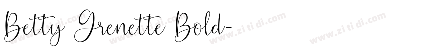 Betty Grenette Bold字体转换
